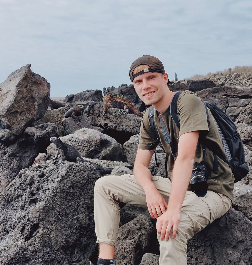 zur Vergrößerungsansicht des Bildes: Stipendiat Matthäus Haase auf Galapagos, Bild: Matthäus Haase