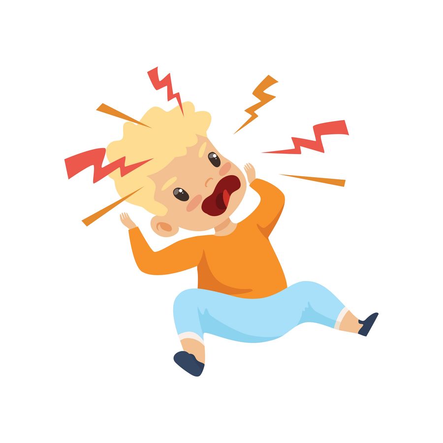Illustration of child having a tantrum
