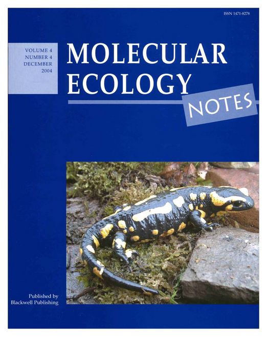 zur Vergrößerungsansicht des Bildes: Molecular Ecology Notes. 2004 Dec;4(4).