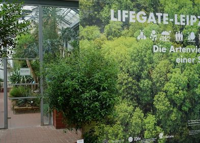 Banner in der LifeGate Leipzig Ausstellung