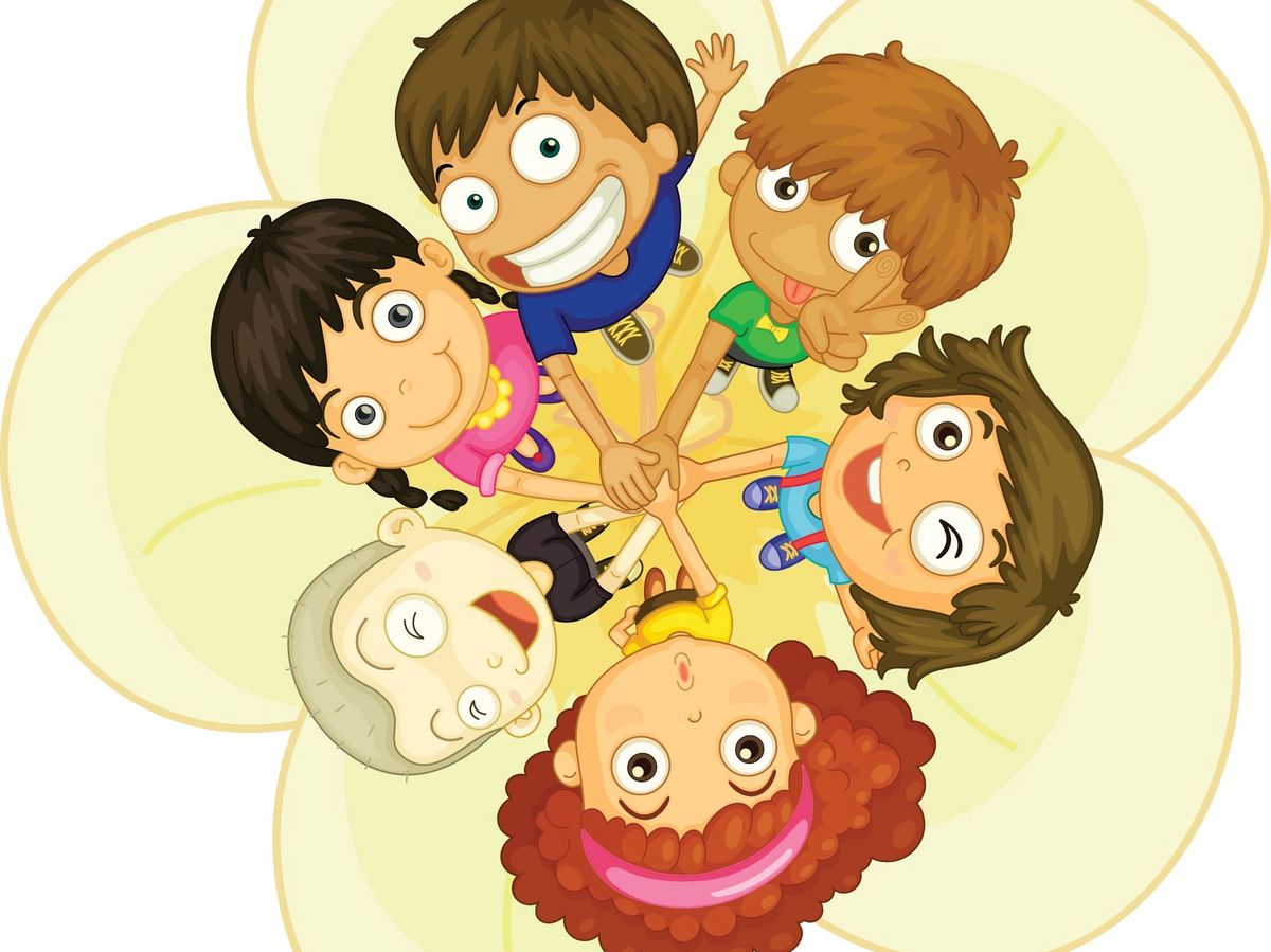 zur Vergrößerungsansicht des Bildes: Illustration einer Kindergruppe