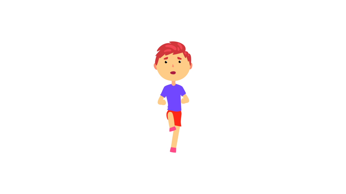 Illustration von einem joggenden Kind